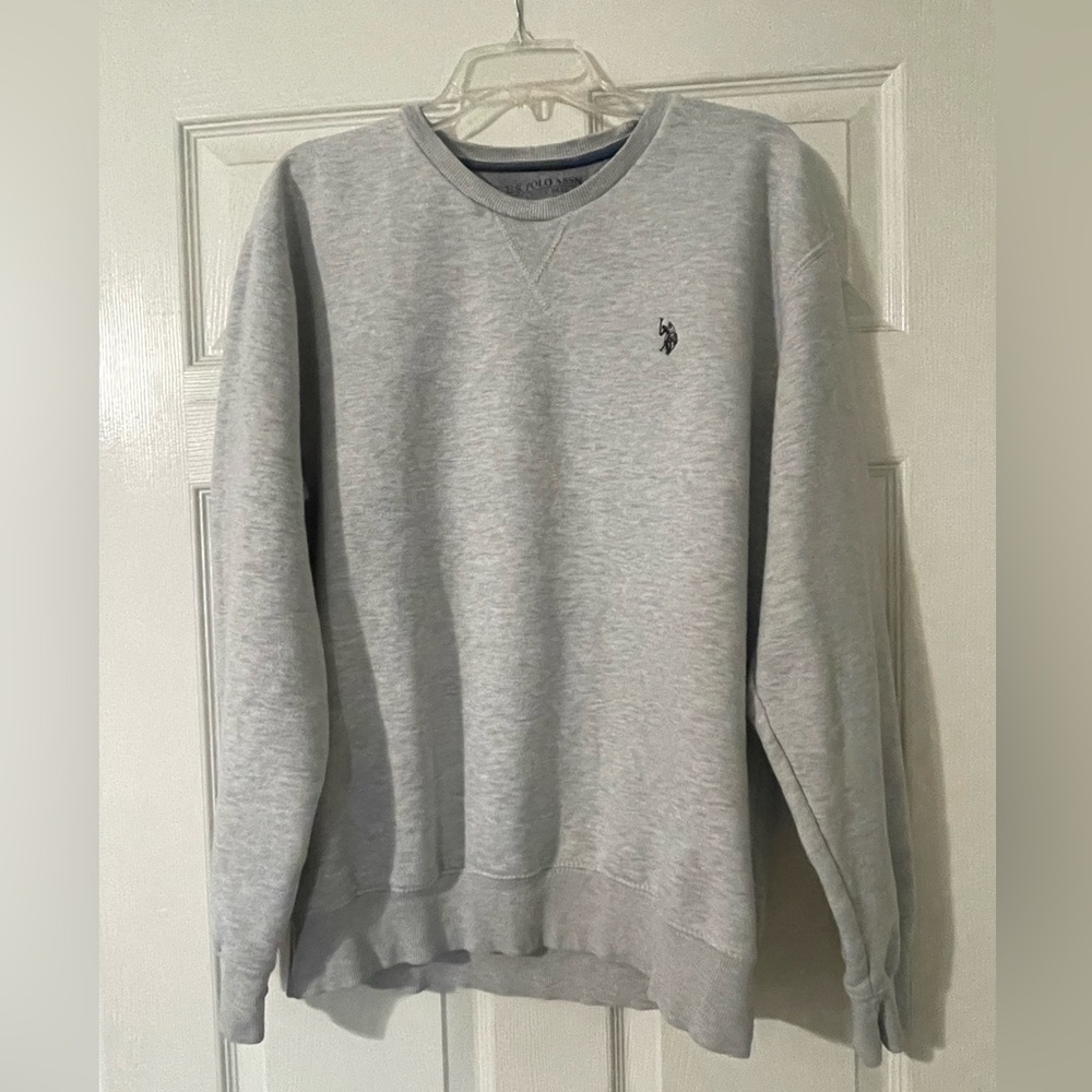 U.S. Polo Assn. Light Gray Crewneck Sweater